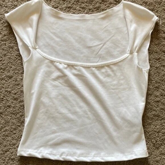 White Cap Sleeve Top - Picture 1 of 2